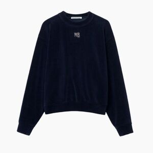 Alexander Wang black velvet pullover